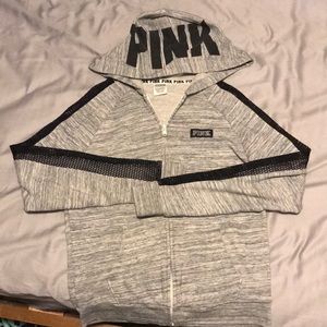 Pink zip up sweatshirt